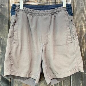 Birddogs For Your Boomstick Athletic Shorts M Grey Navy Blue Activewear Pockets